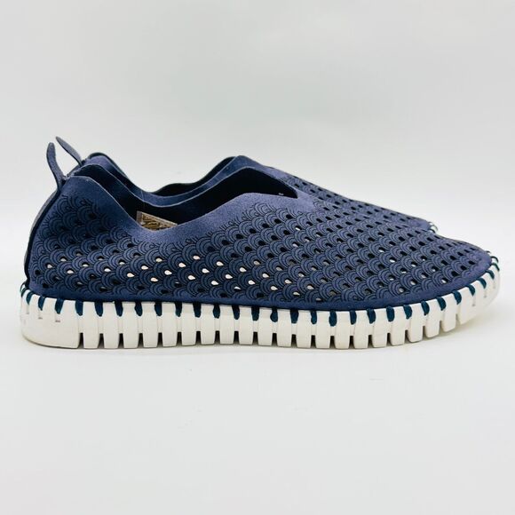 Ilse Jacobsen Shoes Womens 40 US 10 Blue Tulip Slip On Sneakers Comfort Loafers - Picture 1 of 12